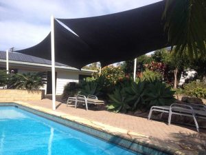 Pool Shade Sails Over a Pool In Coffs Harbour, NSW