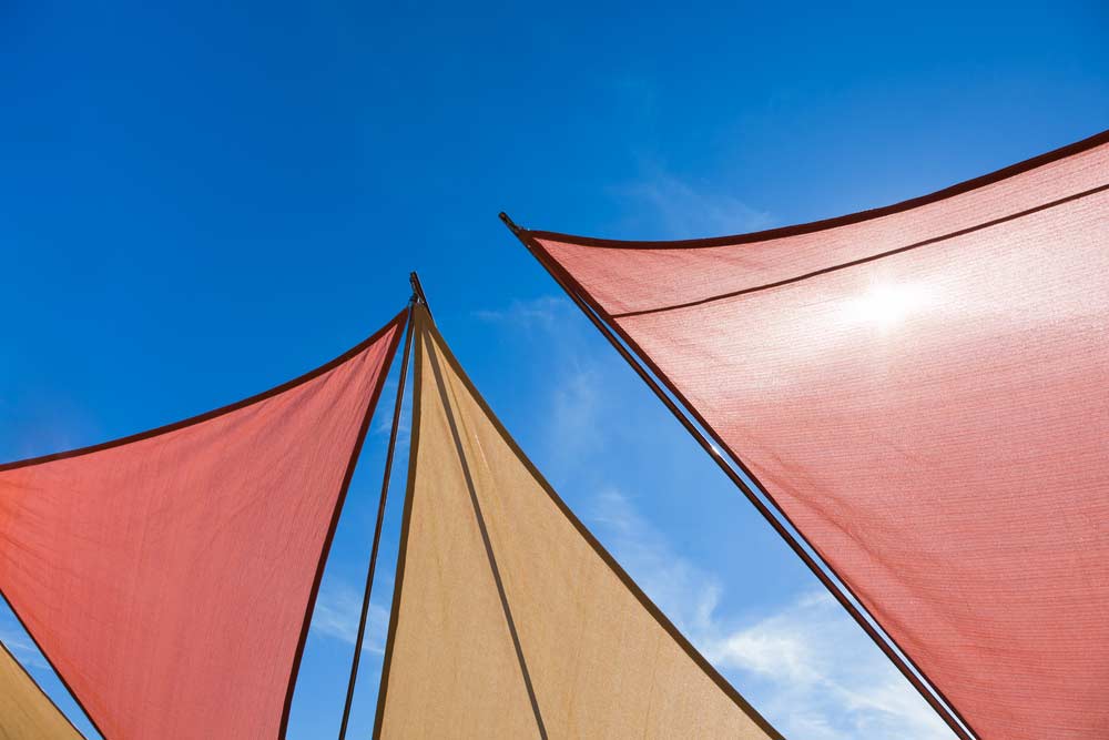 Red And Gold Coloured Shade Sails | Shade Sails Coffs Harbour