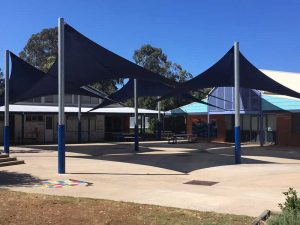 Weather Protection commercial shade sail covering playground